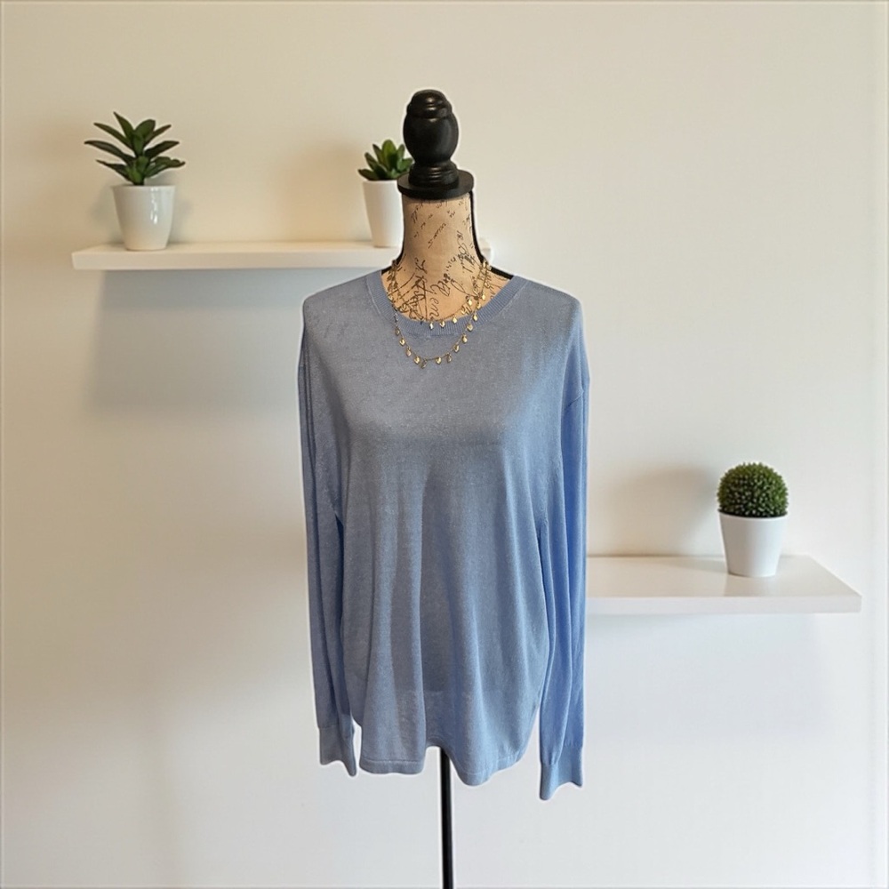 NWT Calvin Klein Light Blue Women's Crew Neck Sweater